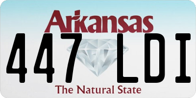 AR license plate 447LDI
