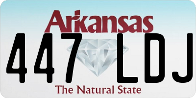 AR license plate 447LDJ