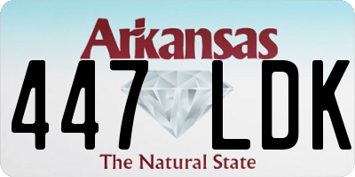 AR license plate 447LDK