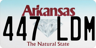 AR license plate 447LDM
