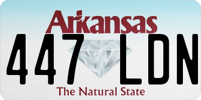 AR license plate 447LDN