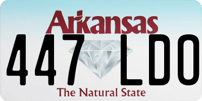 AR license plate 447LDO