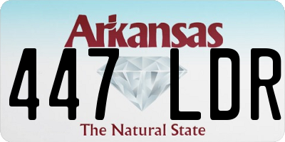 AR license plate 447LDR