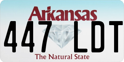 AR license plate 447LDT