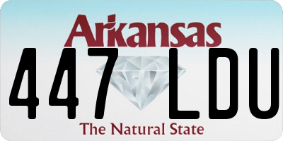 AR license plate 447LDU