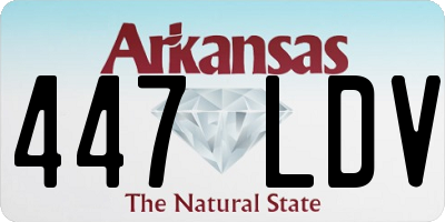 AR license plate 447LDV