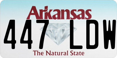 AR license plate 447LDW