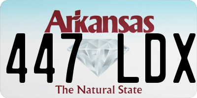 AR license plate 447LDX