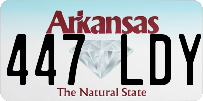 AR license plate 447LDY