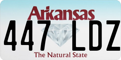 AR license plate 447LDZ
