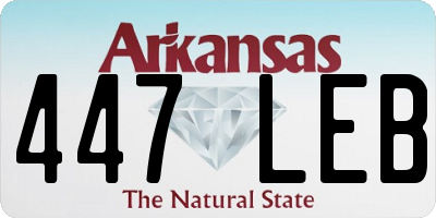 AR license plate 447LEB