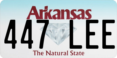 AR license plate 447LEE