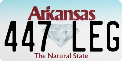 AR license plate 447LEG