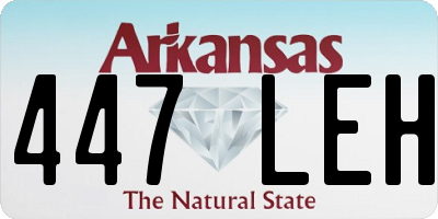 AR license plate 447LEH