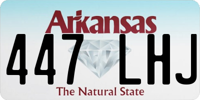 AR license plate 447LHJ