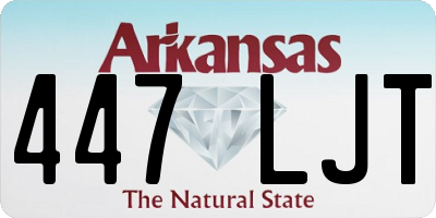 AR license plate 447LJT