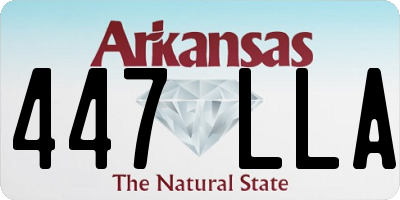 AR license plate 447LLA