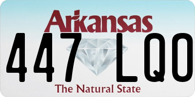 AR license plate 447LQO