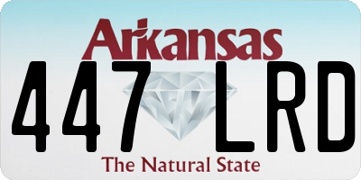 AR license plate 447LRD