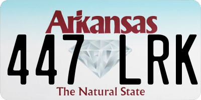 AR license plate 447LRK