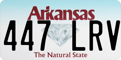 AR license plate 447LRV