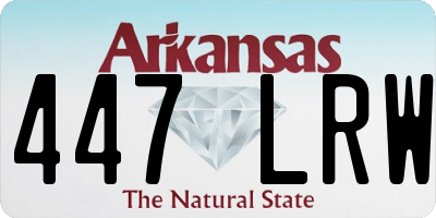 AR license plate 447LRW