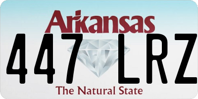 AR license plate 447LRZ