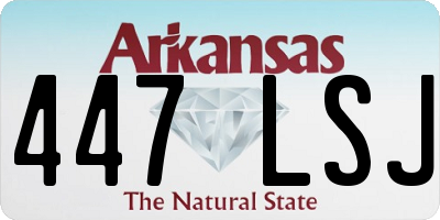 AR license plate 447LSJ