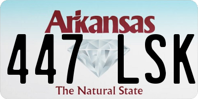 AR license plate 447LSK
