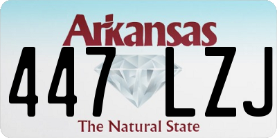 AR license plate 447LZJ