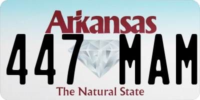 AR license plate 447MAM
