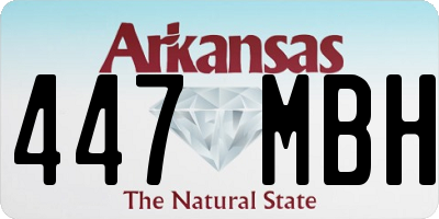 AR license plate 447MBH