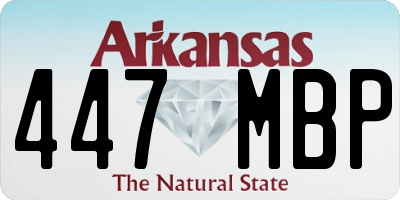 AR license plate 447MBP