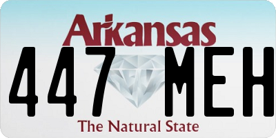 AR license plate 447MEH