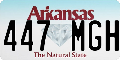 AR license plate 447MGH