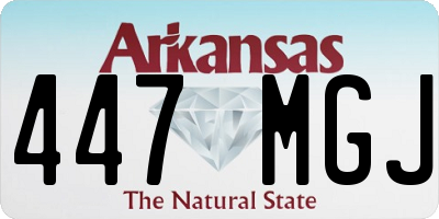 AR license plate 447MGJ