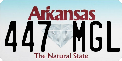 AR license plate 447MGL