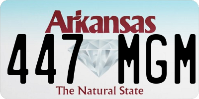 AR license plate 447MGM