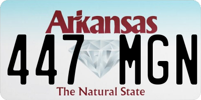 AR license plate 447MGN