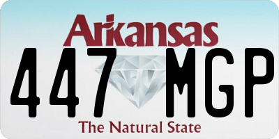 AR license plate 447MGP