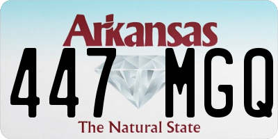 AR license plate 447MGQ