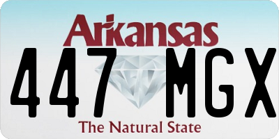 AR license plate 447MGX