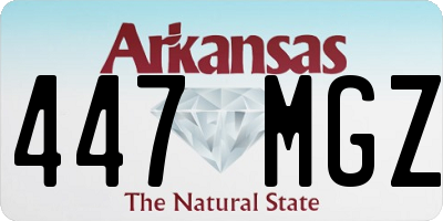 AR license plate 447MGZ