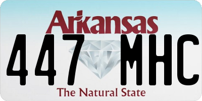 AR license plate 447MHC