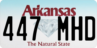AR license plate 447MHD