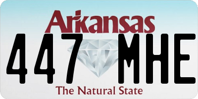 AR license plate 447MHE