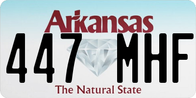 AR license plate 447MHF