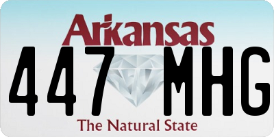 AR license plate 447MHG