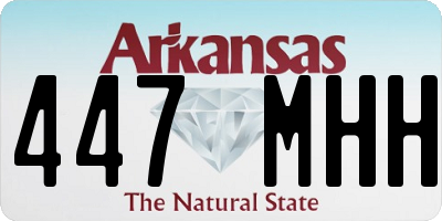 AR license plate 447MHH