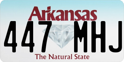 AR license plate 447MHJ